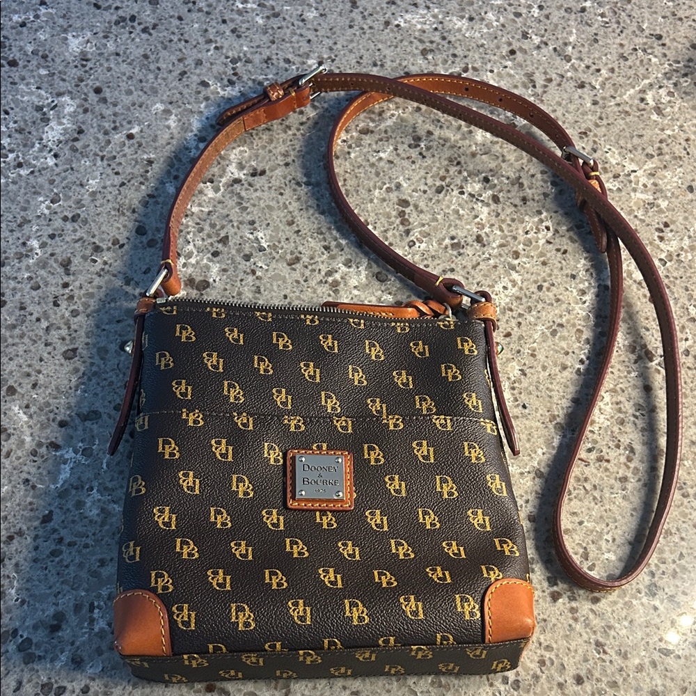 Dooney & Bourke Gretta Letter Carrier Crossbody Bag, EUC
